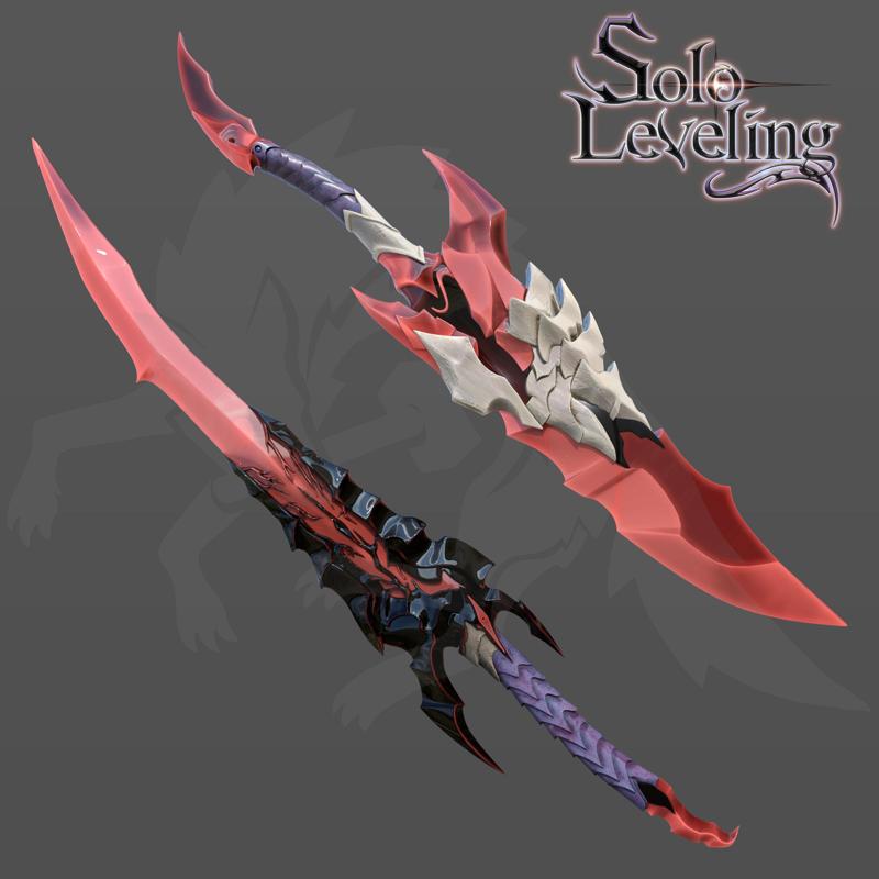 Kamish's Wrath Daggers Solo Leveling for cosplay 3d model