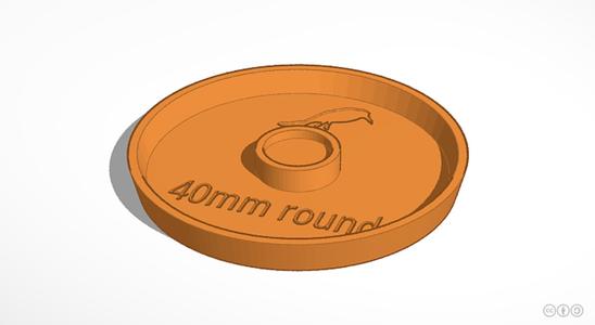 40mm round mini base (magnetic)
