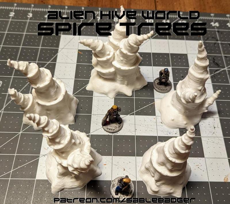 Sci Fi Terrain - Alien Spire Trees