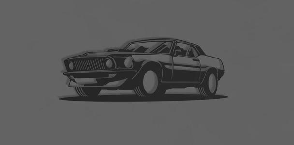 Car silhouette 2D art