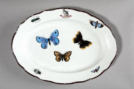Serving Dish With Butterflies And Beetles
