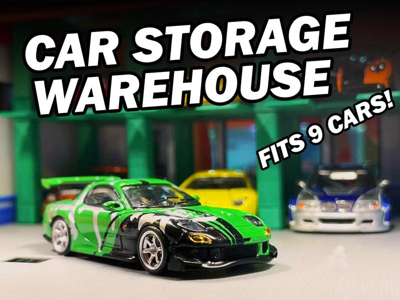 Warehouse for Car Storage (Hot Wheels & 1/64 Scale)