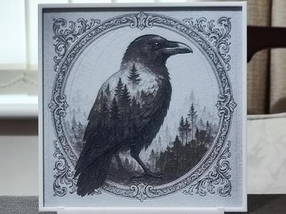 Double Exposure The Raven - HueForge 3 Color