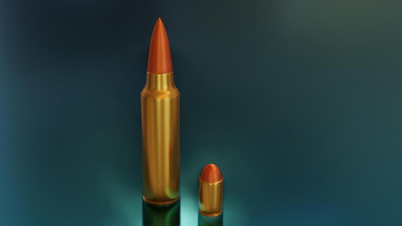 9mm and 7.66 bullets