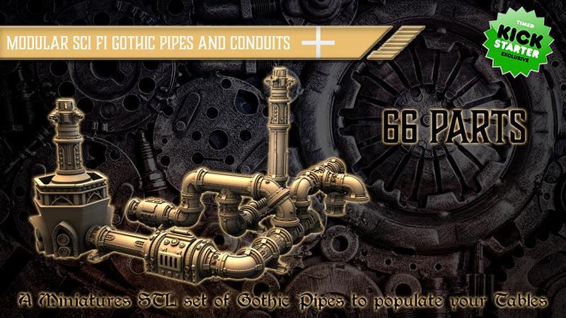 Space Gothic modular pipes kickstarter content
