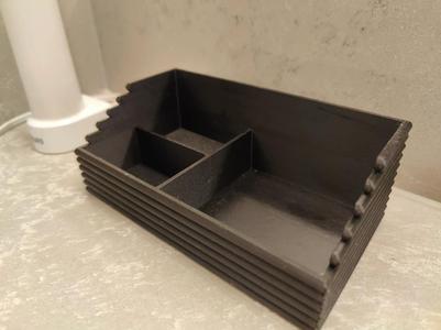 Ribbed and Tiered Bathroom Organizer