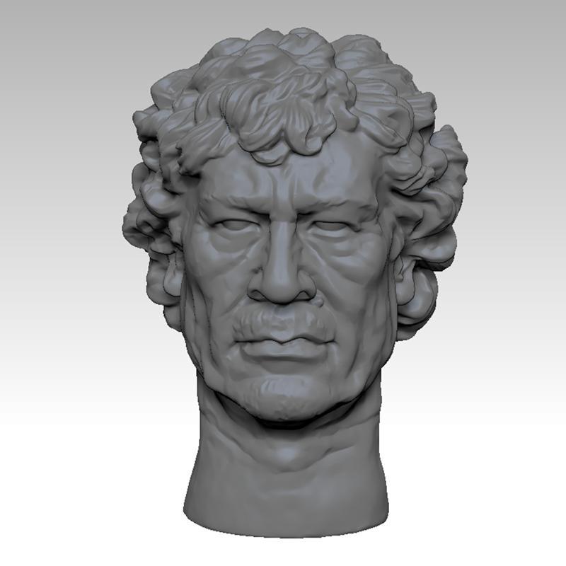 The al-Gaddafi Head sculpture 3D print model