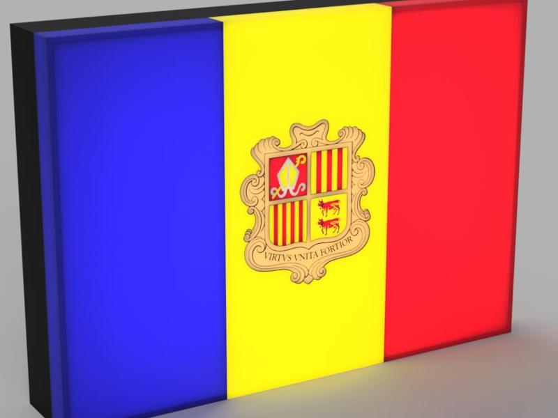 World Flags - Andorra LED Lamp