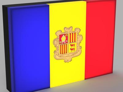World Flags - Andorra LED Lamp