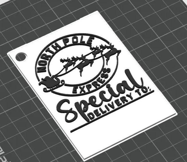 North Pole Express Gift Tag