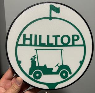 Hilltop Golf Logo Light Box