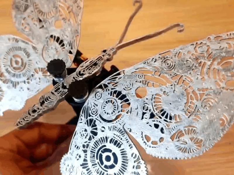 Moving Mechanical Butterfly - Yes! It Moves!