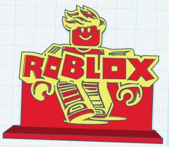 Roblox standing statuette - inscription on the shelf