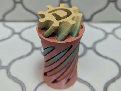Spiral Vortex Fidget Letter D Passthrough Toy 180d