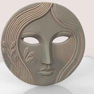 Wall Decor Basrelief Women Mask -4