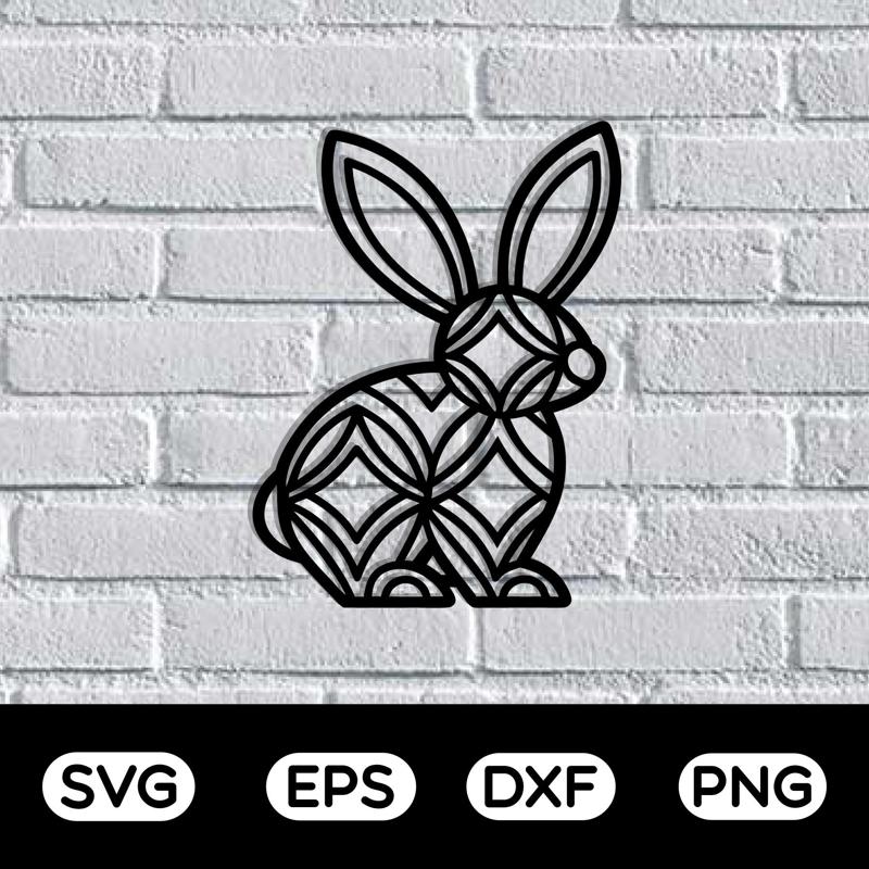 Easter Bunny Metal wall Art Laser cut Files