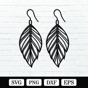 Feather Earring Laser Cut SVG