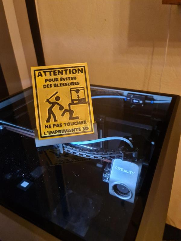 Écriteau Danger Imprimante