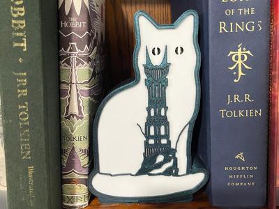 Cat Eye of Sauron LOTR Inspired Bookshelf BookNook