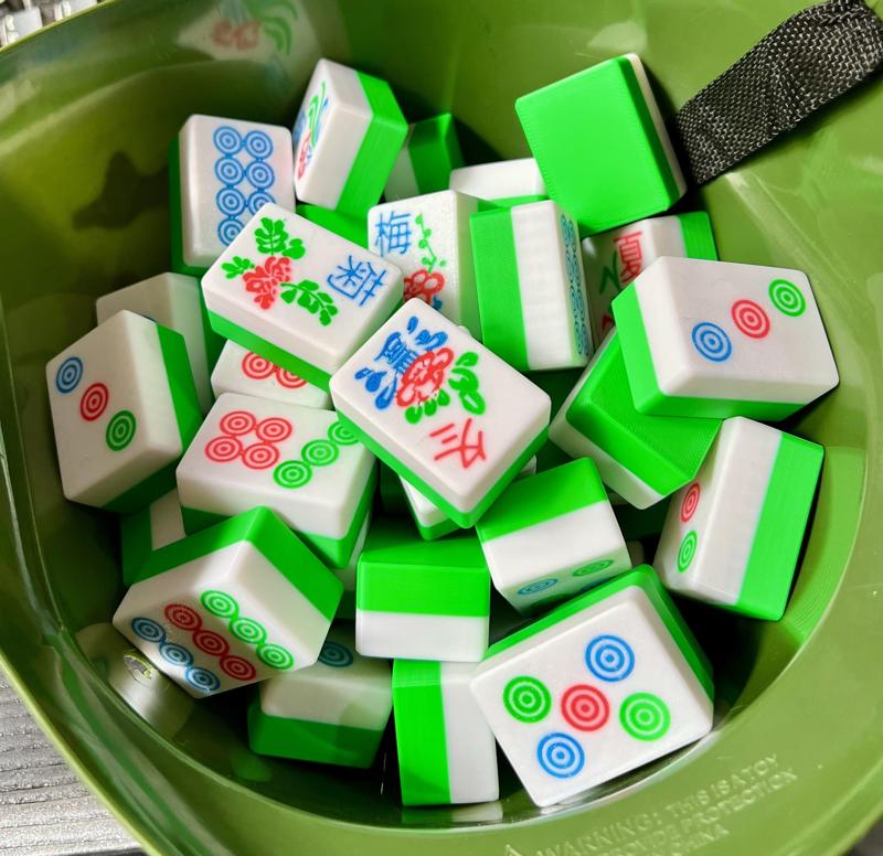 Mahjong tiles for multicolor printer