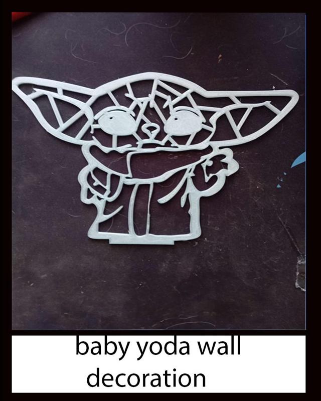 baby yoda wall deco art