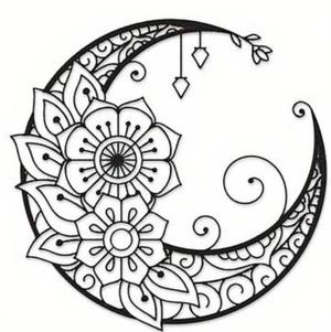 Unique Mandala Flower Moon