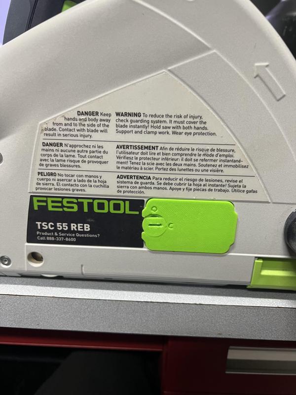 Festool TSC 55 and TS 75 Track Saw Locking Cover Plates
