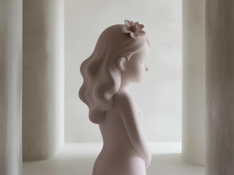 Blooming Girl Print in Place for the A1 mini