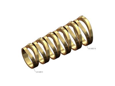 Open work geometric edge ring US sizes 5to10 3D print model