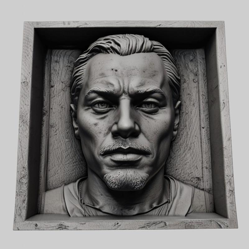 Leonardo DiCaprio head relief actor
