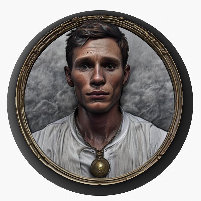 Eddie Redmayne medallion pendant