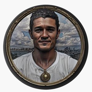 Orlando Bloom medallion pendant