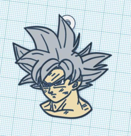 goku ultra instinct key chain