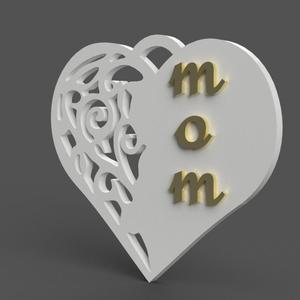 love mom pendant - medal - wall art - keychain 001