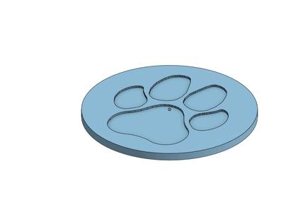 dog paw coaster