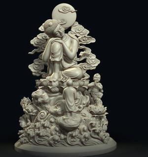 Serene Buddha 3D print model