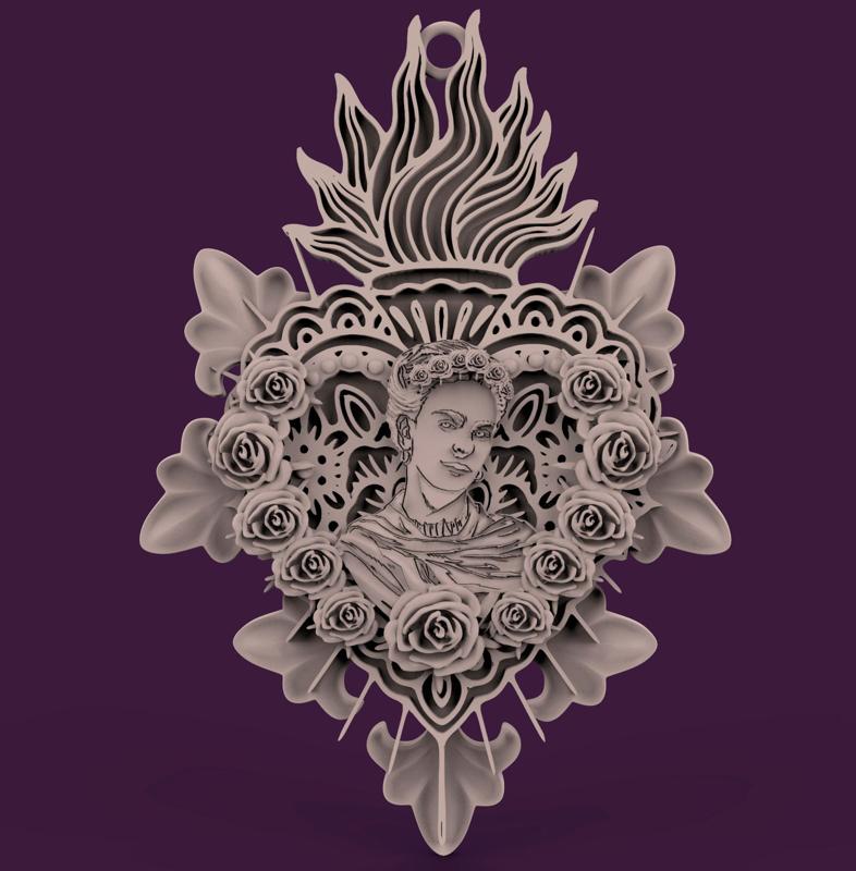 Frida Kahlo Heart
