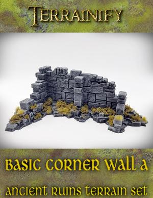 Basic Corner Wall A: Ancient Ruins Terrain Set
