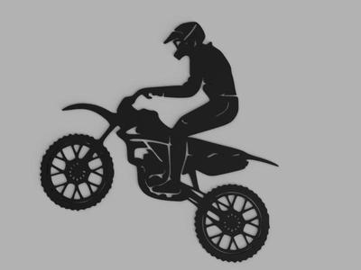 Moto Cross Silhouette Wall Art