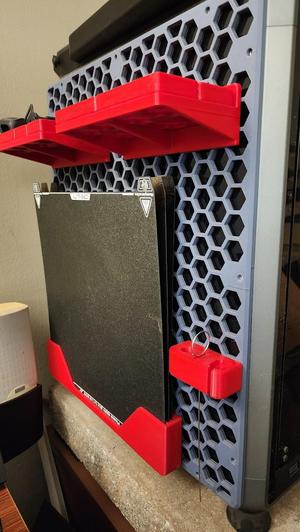 Creality K1 Max Hinged Bed Plate (x3) Honeycomb Wall Mount
