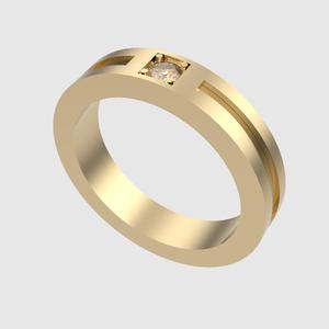 Modern Channel Set Ring 3D print