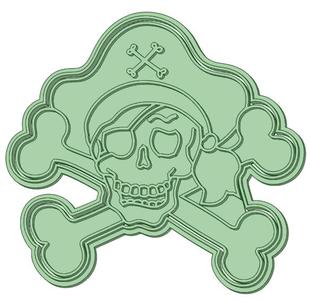 Pirate skull cookie cutter
