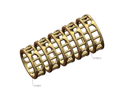 Wire open fashion brand engraving sides band US sizes 6to10 3D print model