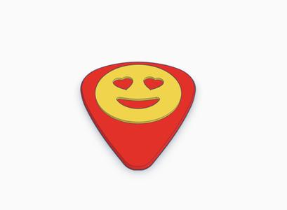 Heart Emoji Guitar Pick