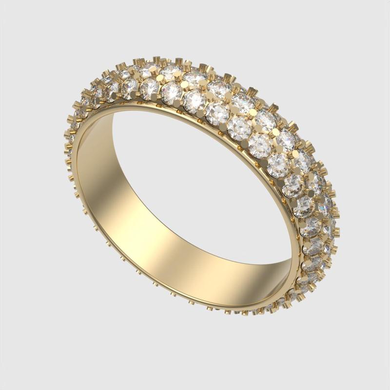 Radiant Triple Row Band 3D print