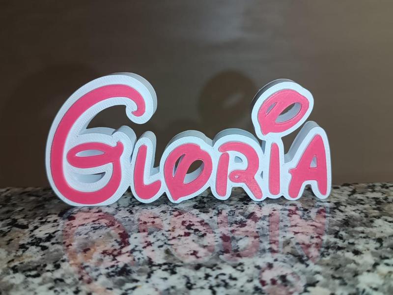 Gloria Disney Name Sign Decorated Room child Birth
