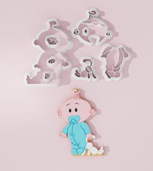Baby with Little Bear Cookie Cutter with CCHub Logo