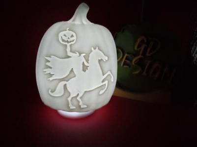 Headless Horsemen Halloween Pumpkin Lights