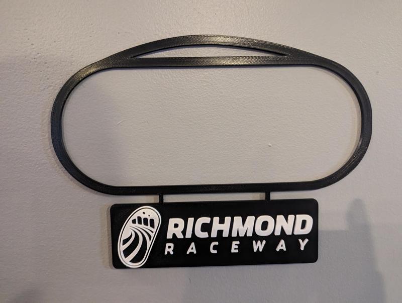 Richmond Raceway Track Map Wall Art (With Nameplate)
