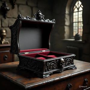 gothic jewelry box open trunk